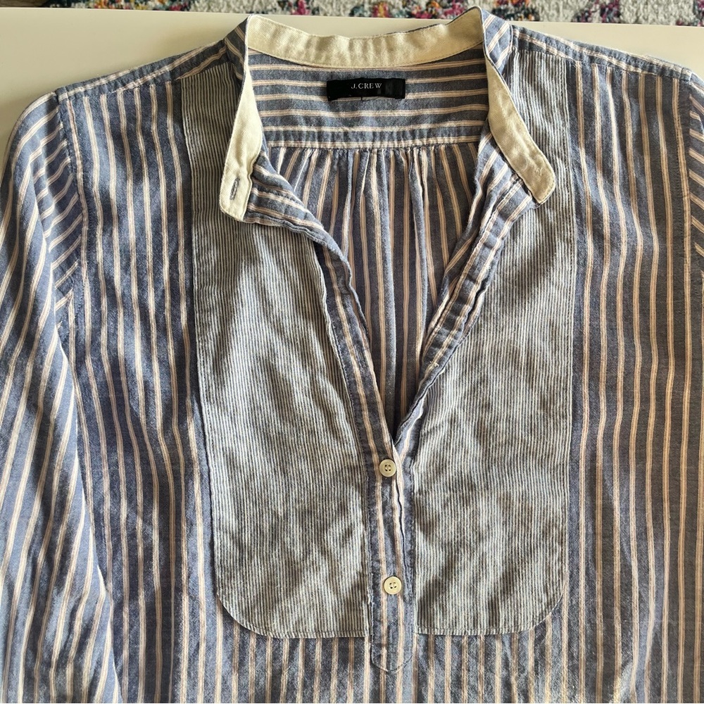 Cotton JCrew Quarter Button Up